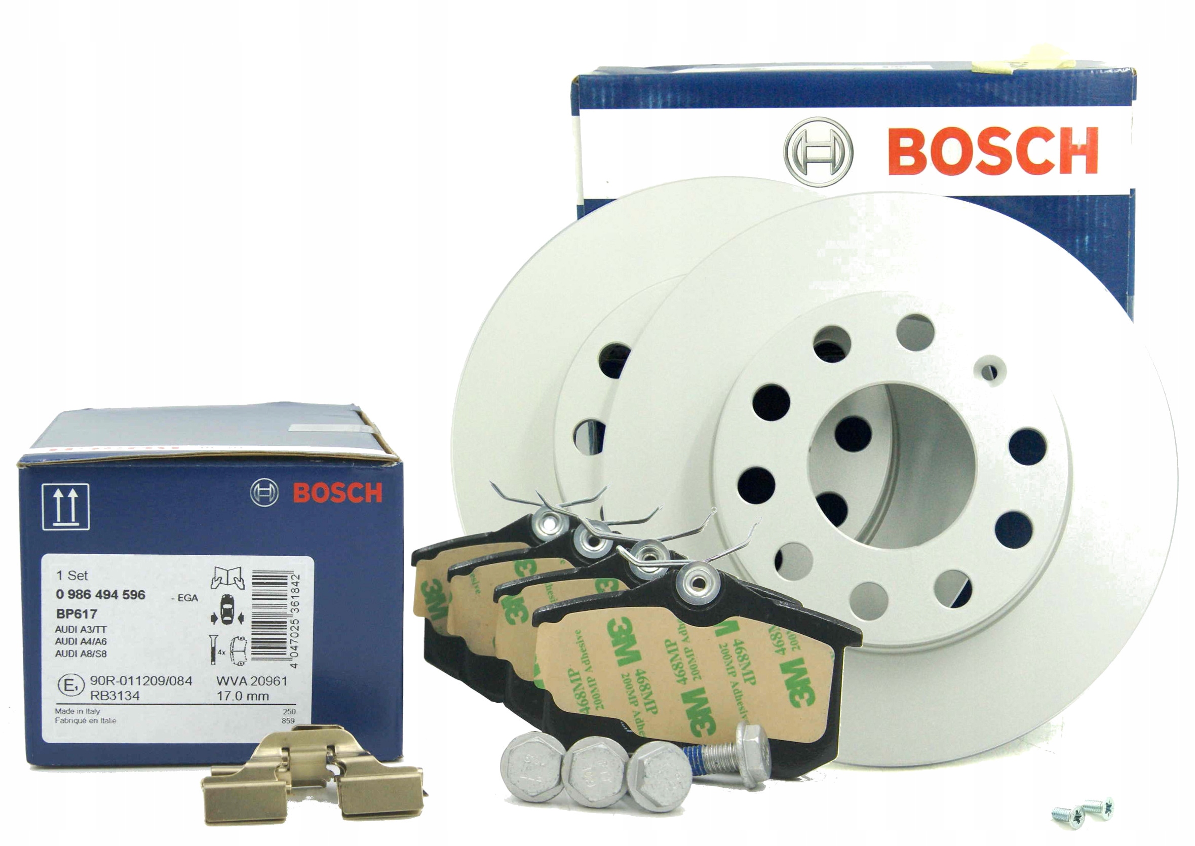 

Bosch Tarcze Klocki Tył Do Audi A4 B6 B7 245MM
