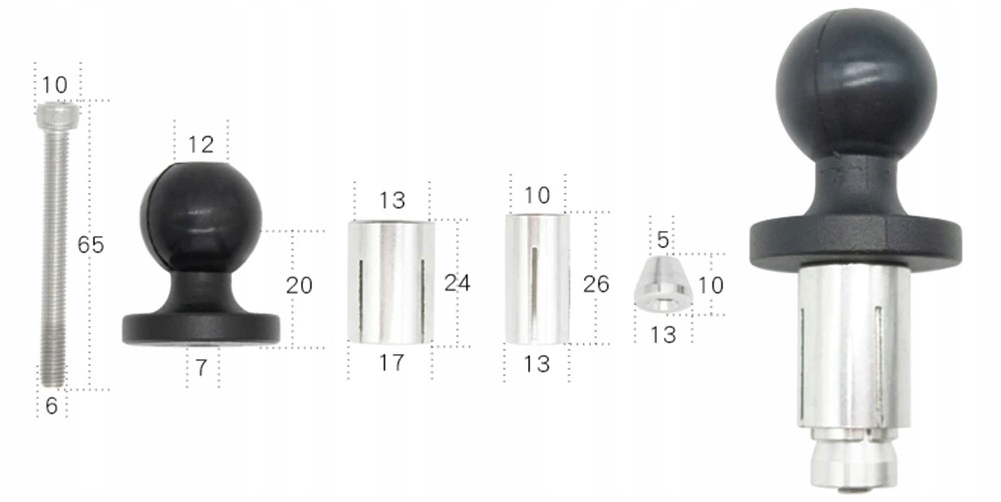 MOCOWANIE DO GŁÓWKI RAMY CLIP-ON OŚKI RURY 1 CAL Przeznaczenie kamera