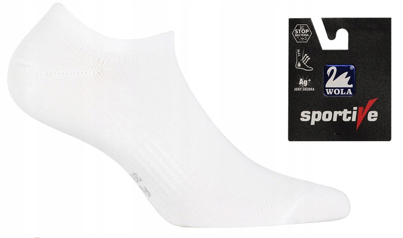 

Stopki Wola Sportive z jonami srebra d 33-35 białe