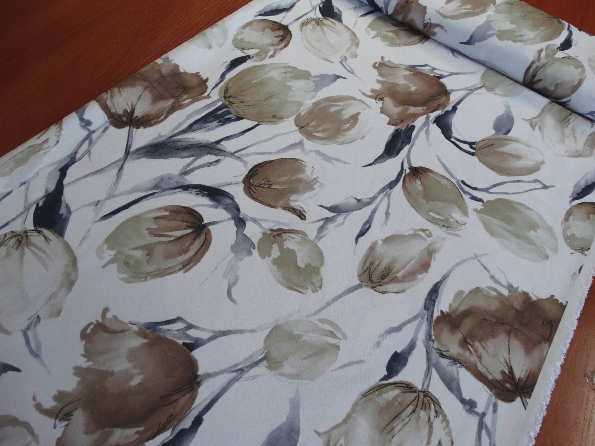 

Mg Tkanina zasłonowa Tulipan Beż szer 160cm polski