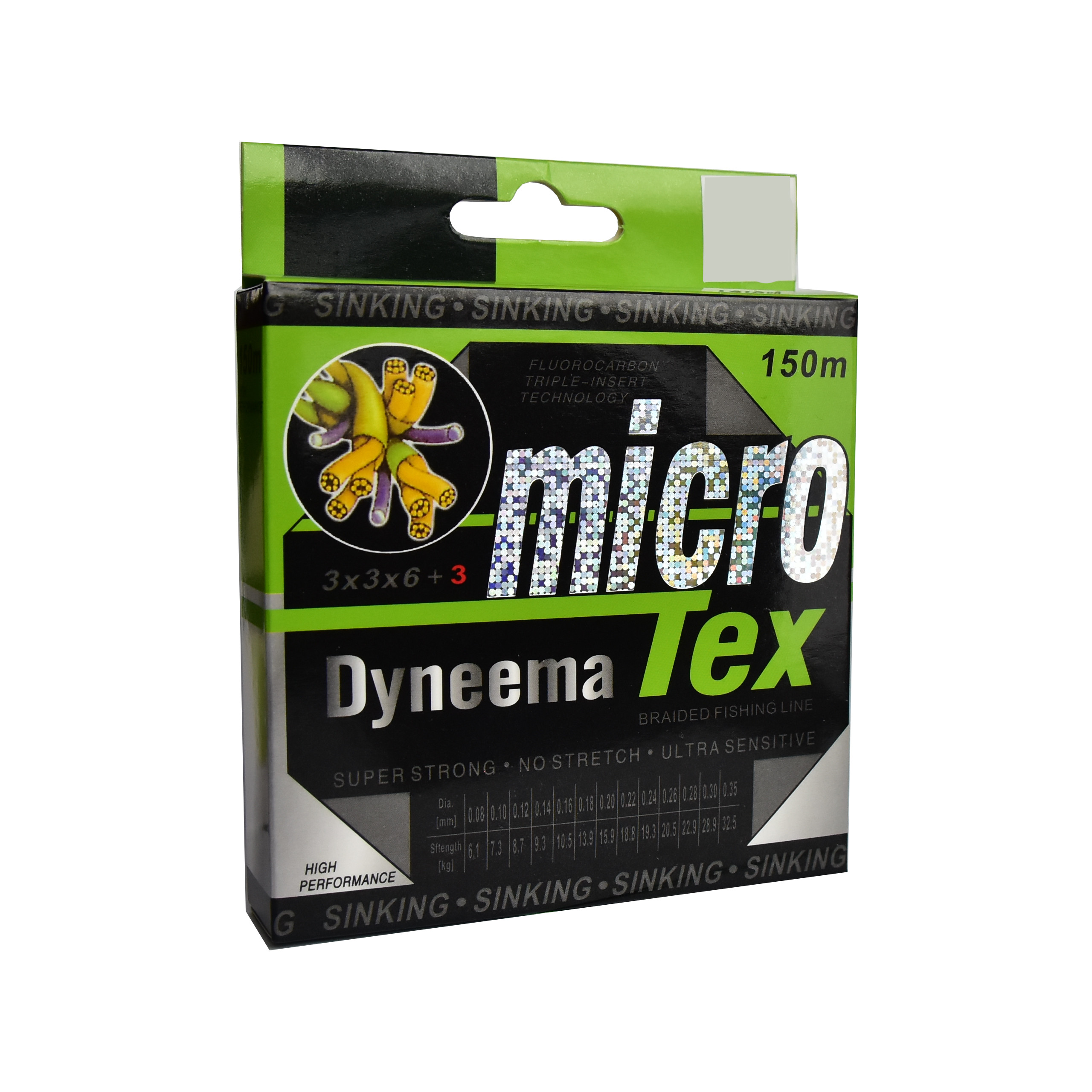 

Plecionka Wędkarska 150m Micro Tex Zielona 0,18 mm