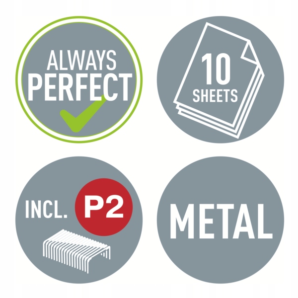 Zszywacz metalowy LEITZ WOW 5528 fiolet zszywki 10 Rodzaj Biurowy