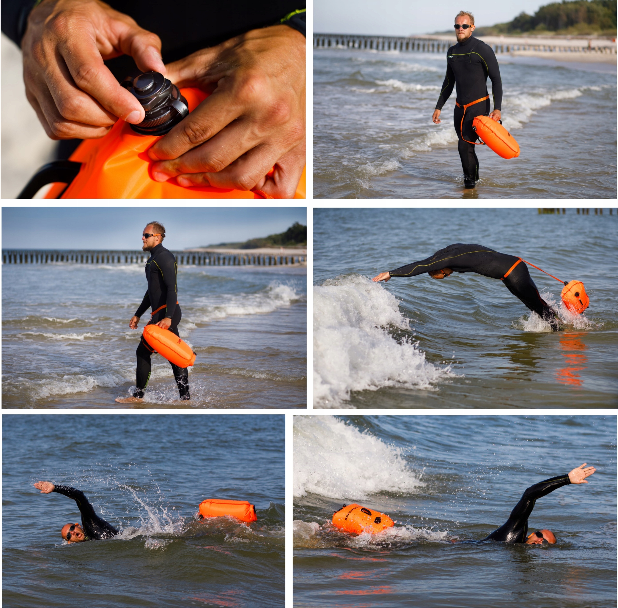 Bojka Boja dmuchana asekuracyjna + SUCHA KIESZEŃ Marka Safe4sport