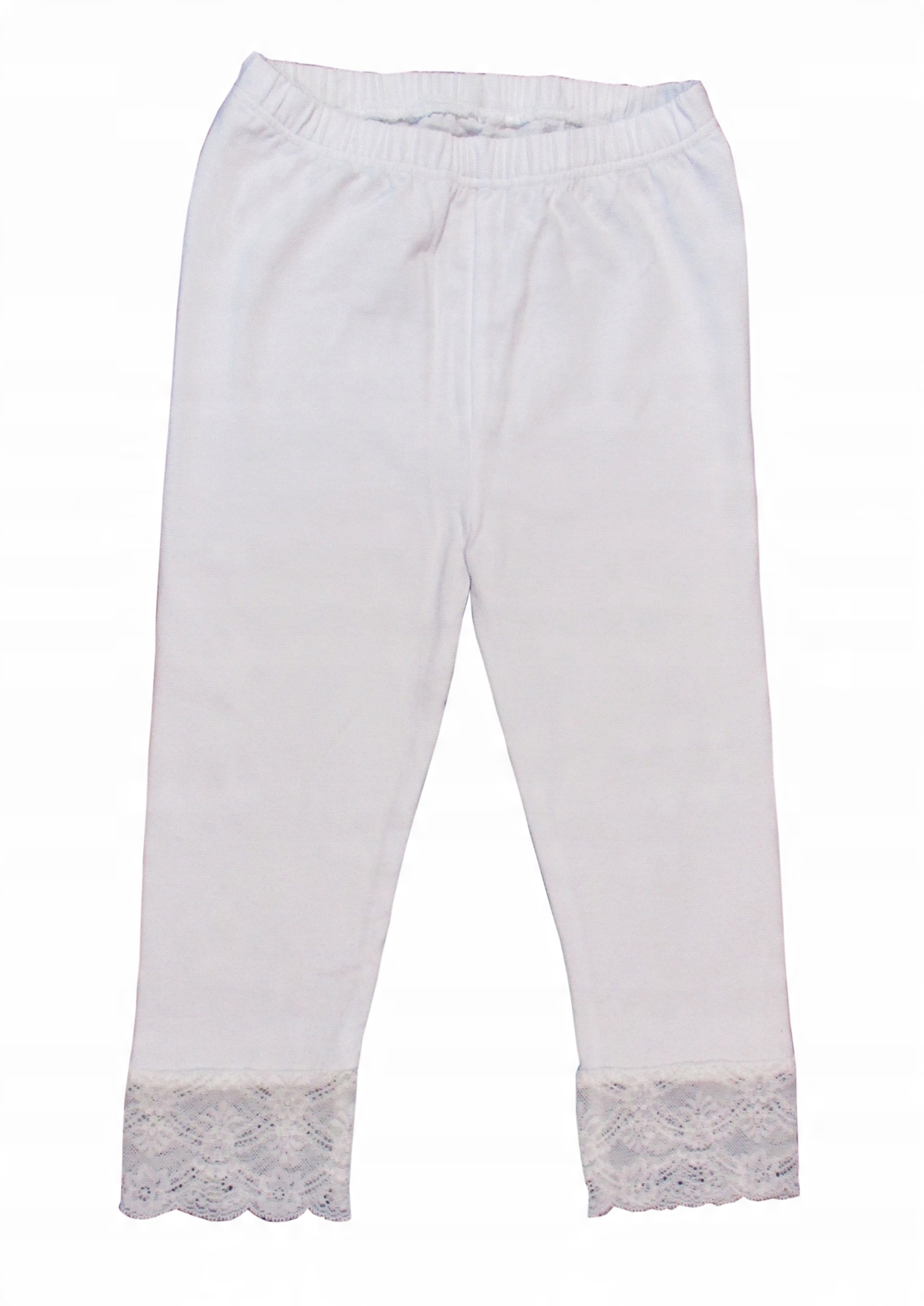 

Legginsy getry leginsy 3/4 z koronką 122 białe