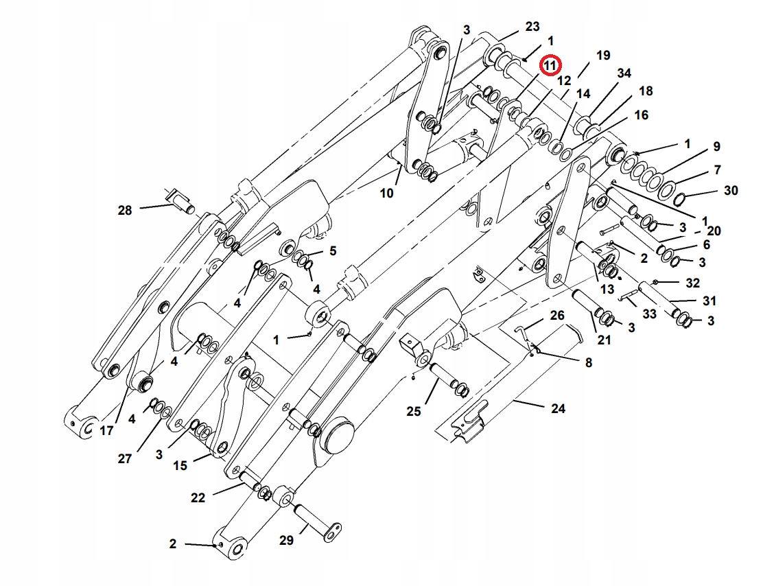 МУФТА ПЕРЕДНЕГО РЫЧАГА CAT 428 C D E 1114332