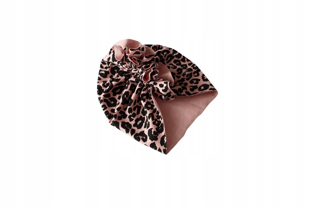 

Czapka turban panterka róż Lekki 46-48