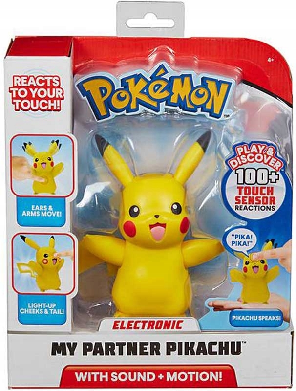 

Interaktywna Figurka Pokemon Pikachu +100 Reakcji