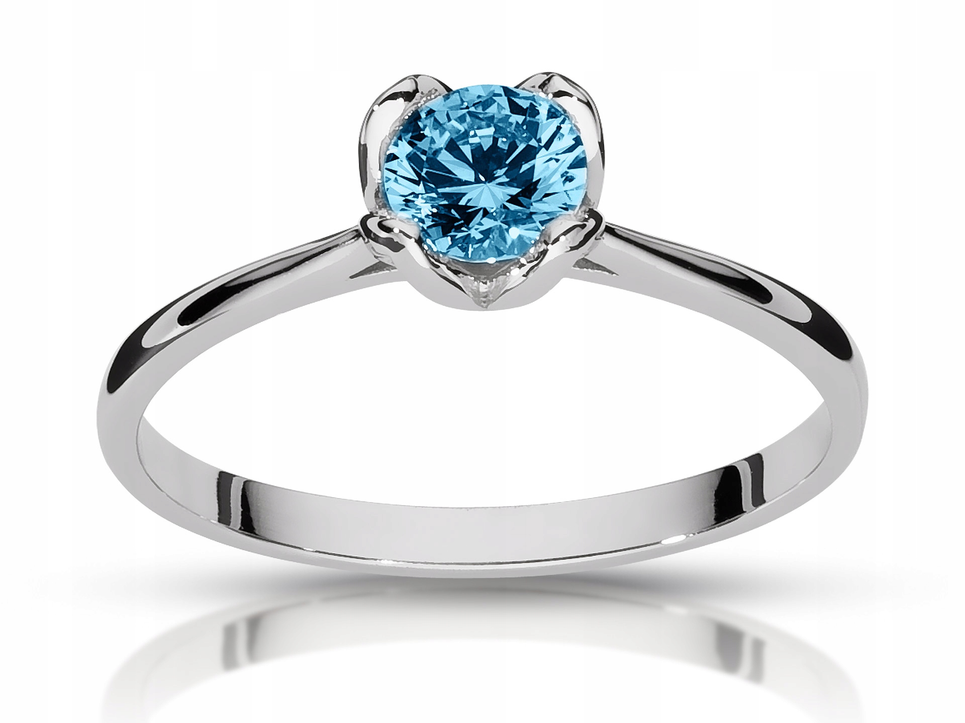 

Pierścionek zaręczynowy Topaz 0,50ct białe złoto