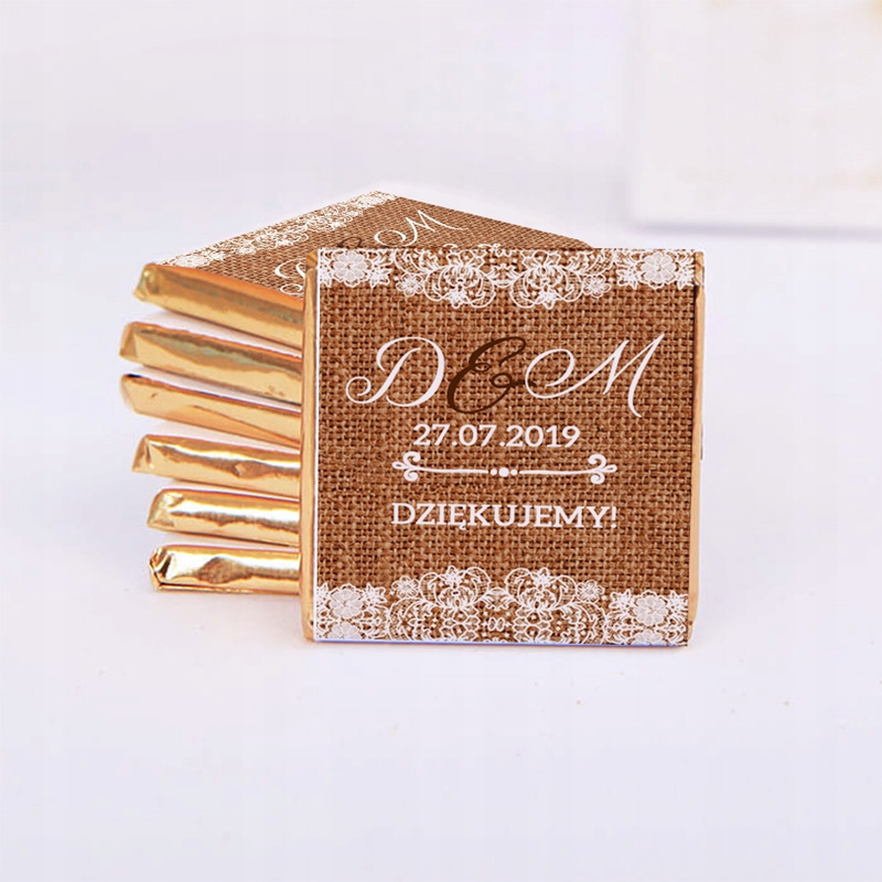 

Czekoladka ślubna personalizowana Vintage Lace