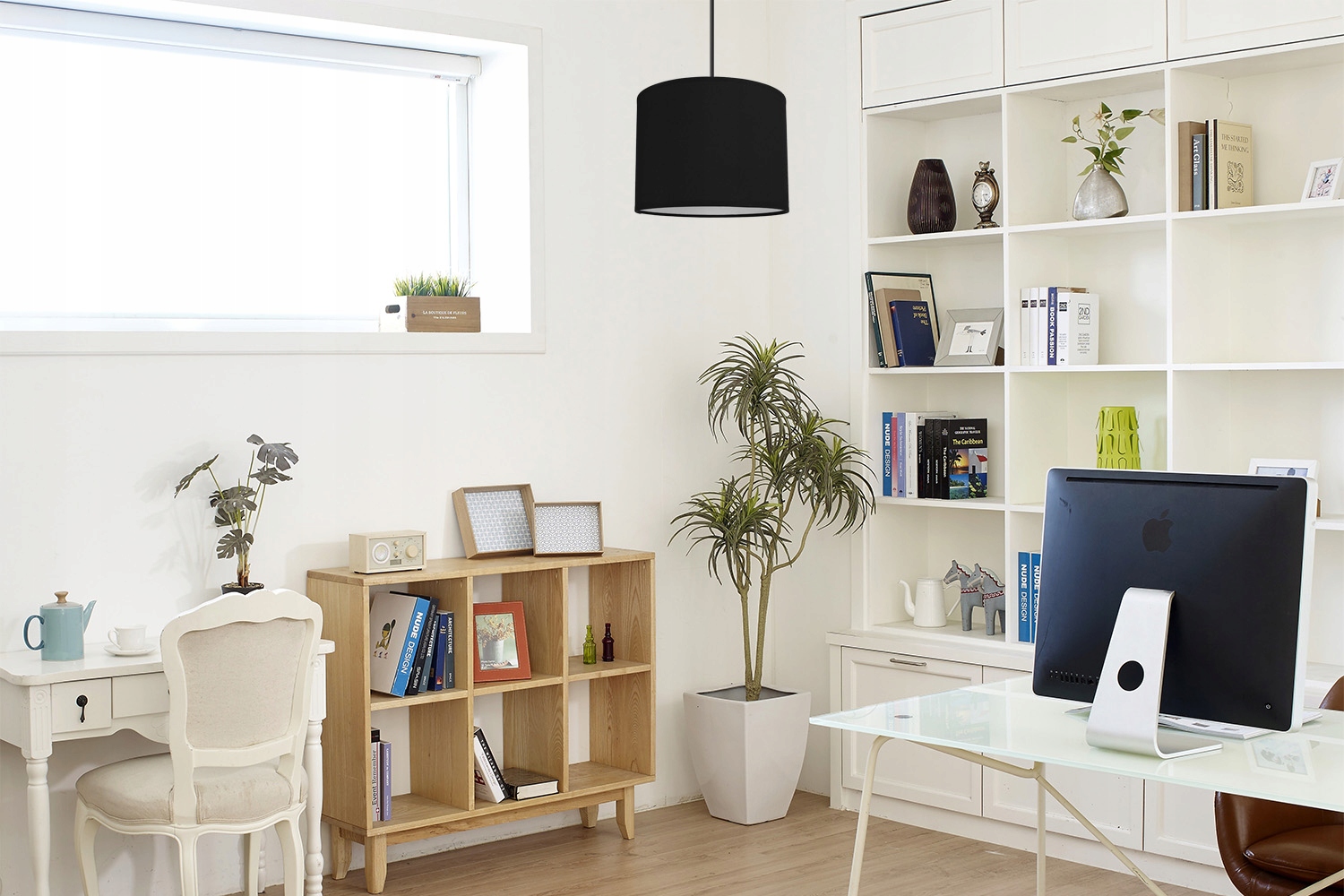 LAMPA WISZĄCA SUFITOWA ŻYRANDOL ABAŻUR NOWOCZESNA Styl nowoczesny