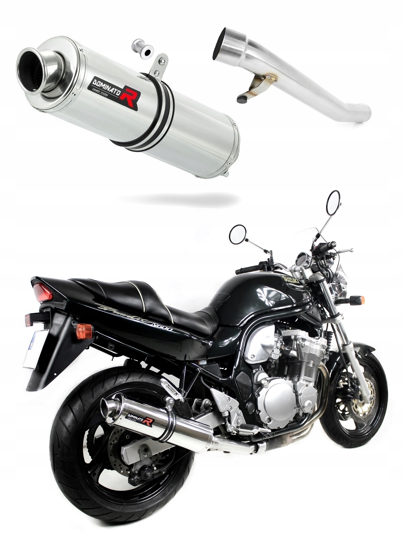 SU009DST - вихлоп DOMINATOR круглий GSF 600 BANDIT 1995 -1999
