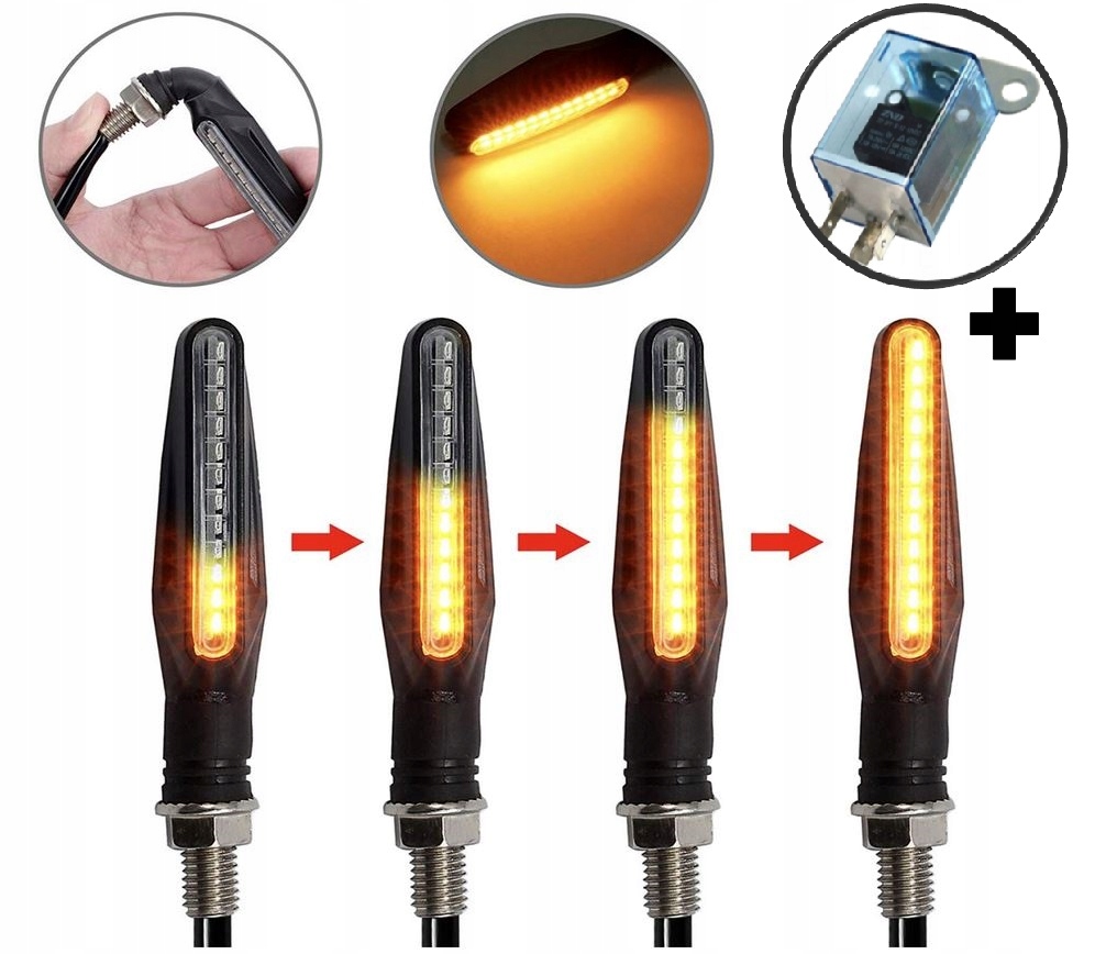 

Pływające kierunkowskazy 12LED 4 sztuki przerywacz