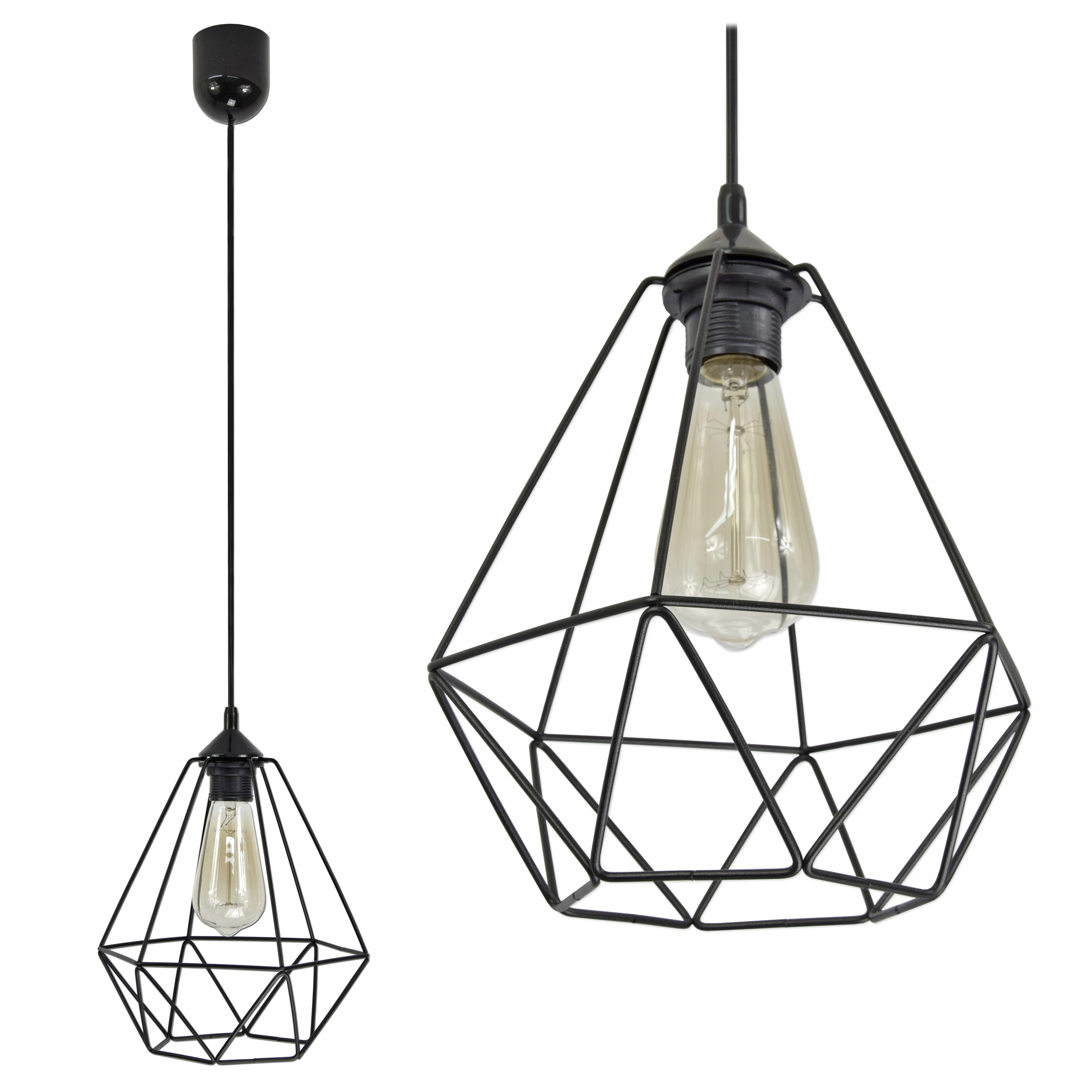 LAMPA SUFITOWA WISZĄCA W STYLU LOFT E27 Z DRUTU Rodzaj lampy Sufitowe - wiszące