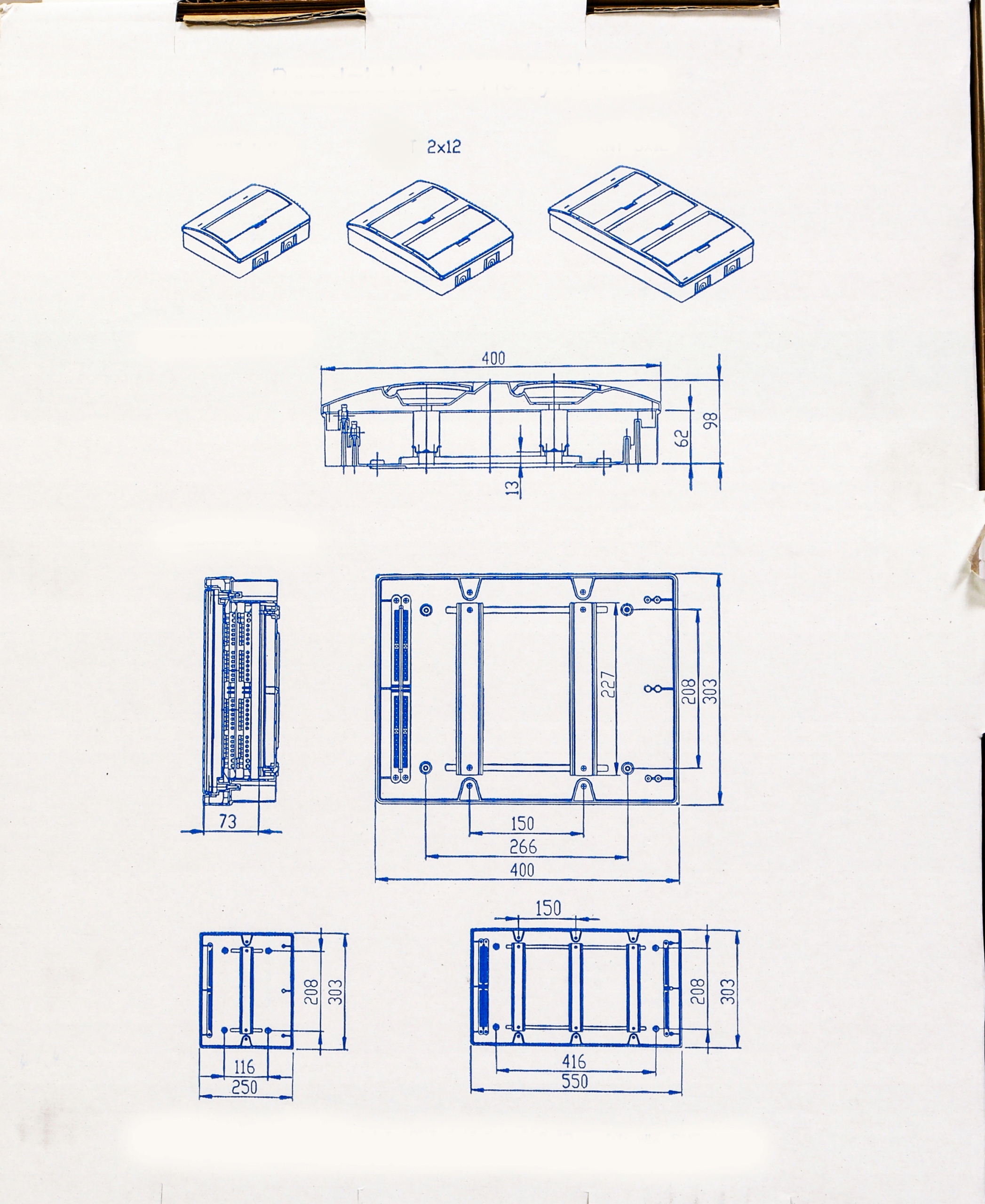 Rozdzielnia natynkowa 2x12 S-24+N+PE bezpiecznik Kod producenta ENE-00354 INCOBEX-ELPLAST