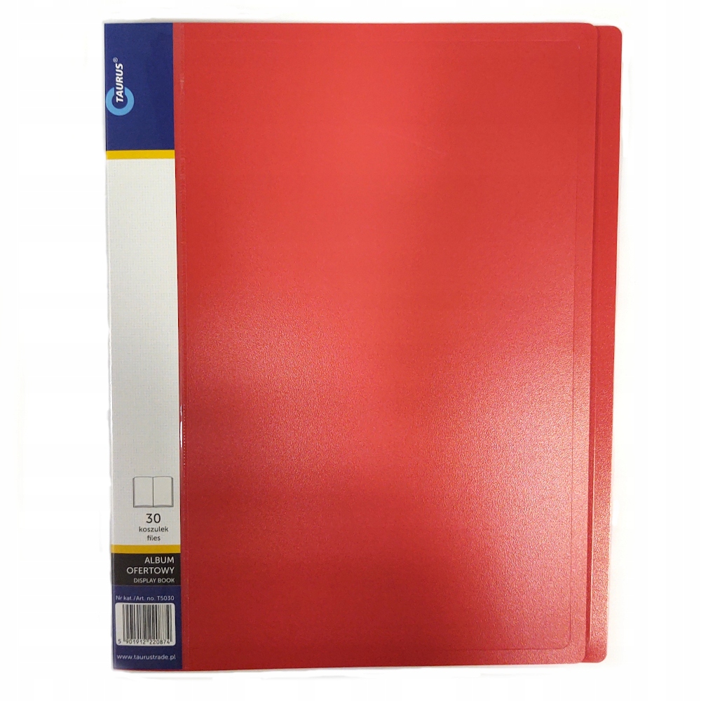 

Album ofertowy teczka 30 koszulek A4 czerwona