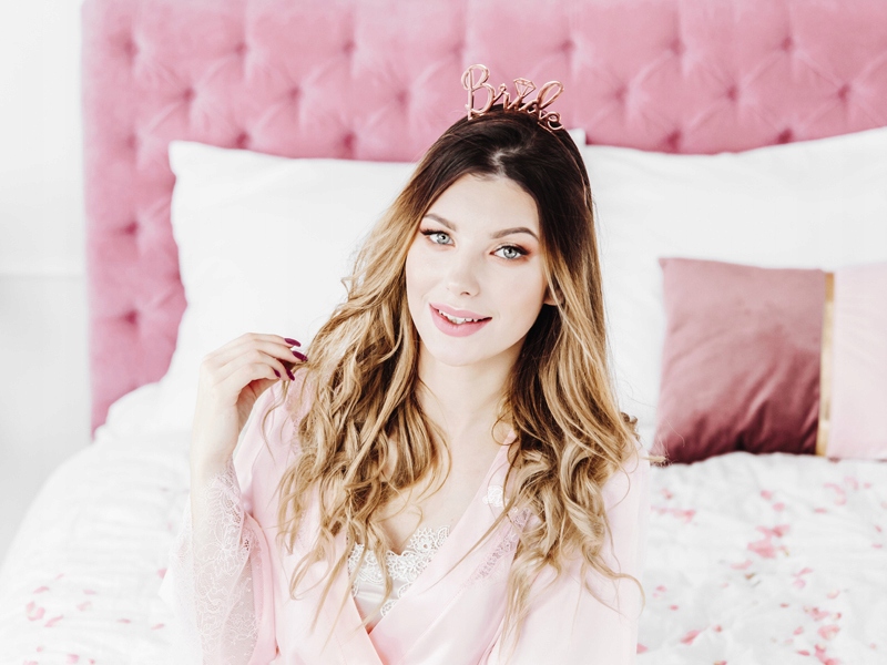 OPASKA BRIDE RÓŻOWE ZŁOTO NA WIECZÓR PANIEŃSKI Kod producenta OP5-019R