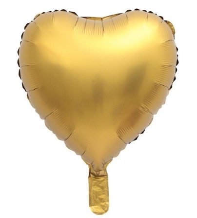 

balon złoty mat Serce dla ukochanej ślub