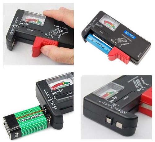 TESTER MIERNIK BATERII i AKUMULATORKÓW AA AAA R14 Rodzaj analogowy