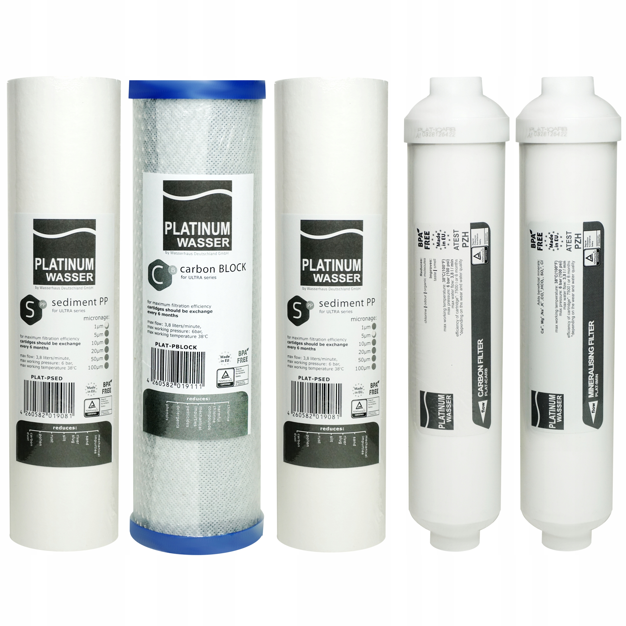 

Zestaw Wkładów Osmoza Filtr Mineralizator Bpa Free