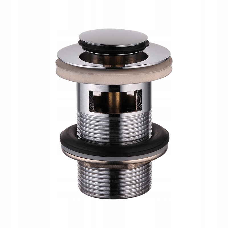 

Korek Umywalkowy Okrągły Chrom Z Przelewem Srebrny