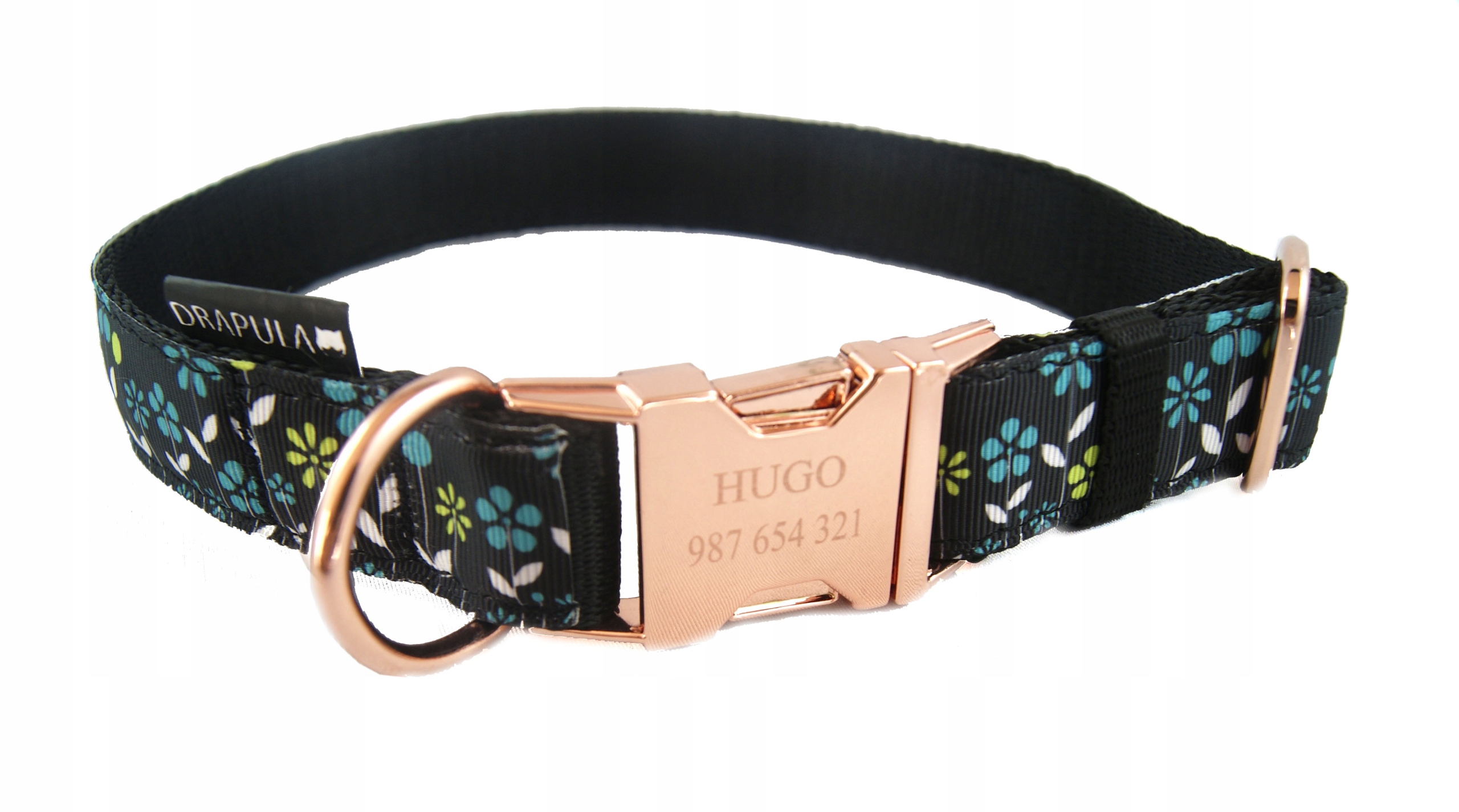 

Piękna Mocna obroża drapula 40-60cm Z Grawerem !