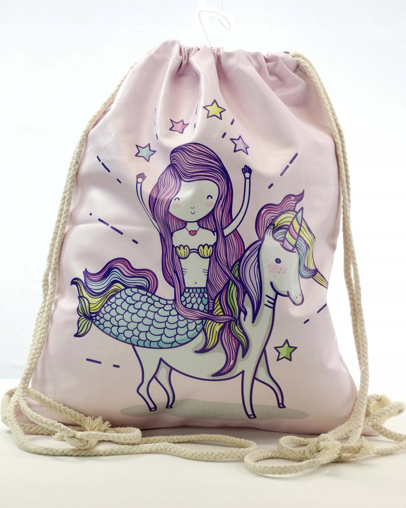 

Mocny duży worek plecak torba gumowany mermaid