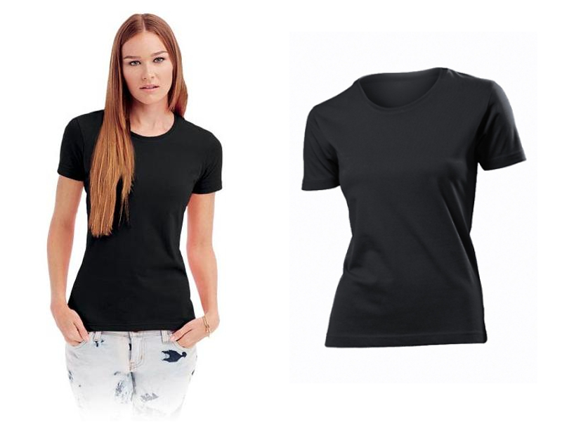 

Damska Czarna Koszulka Stedman T-Shirt Bawełna rXL