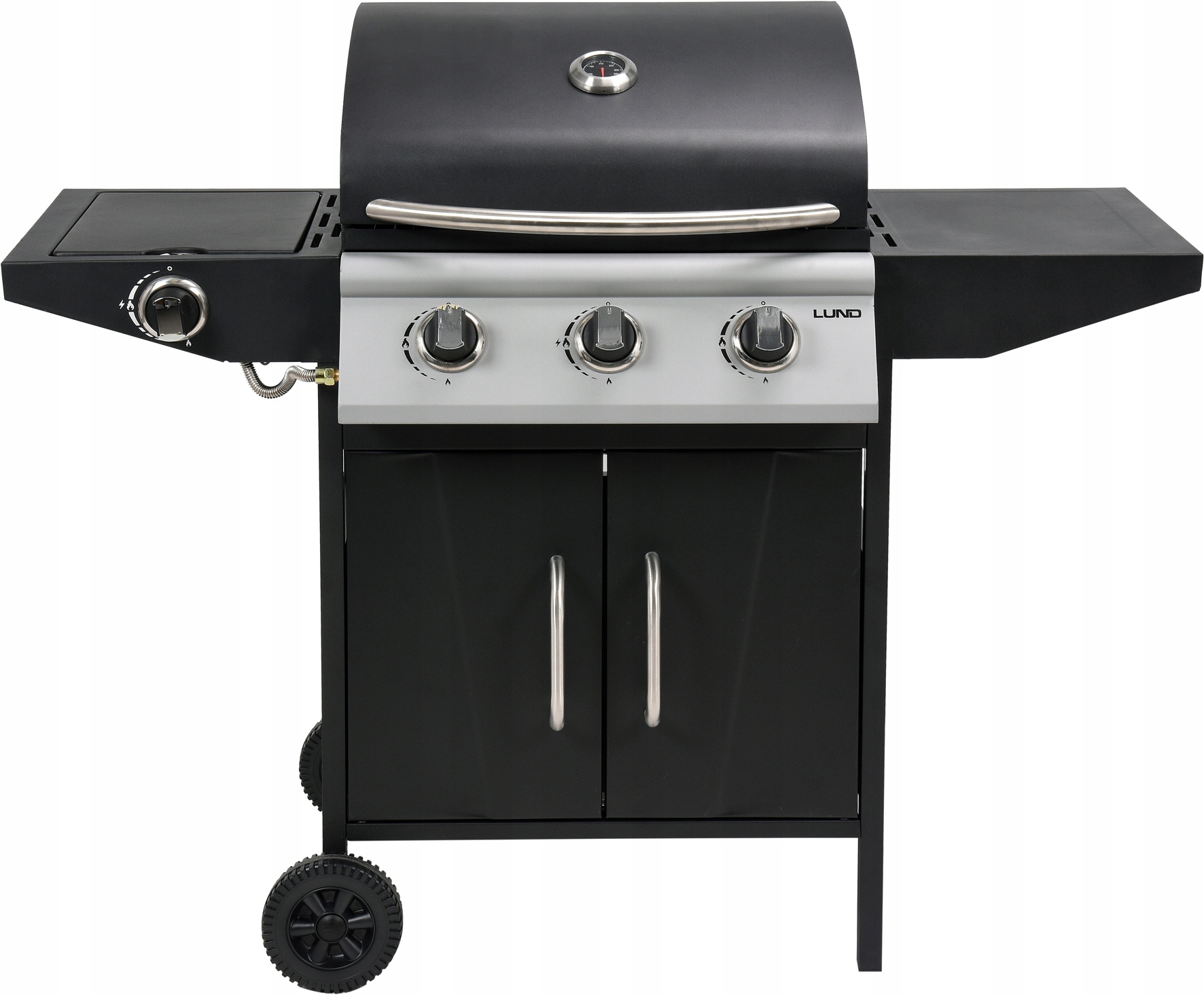 

Grill Gazowy Ogrodowy 12,8 kW 4 Palniki Półki Lund