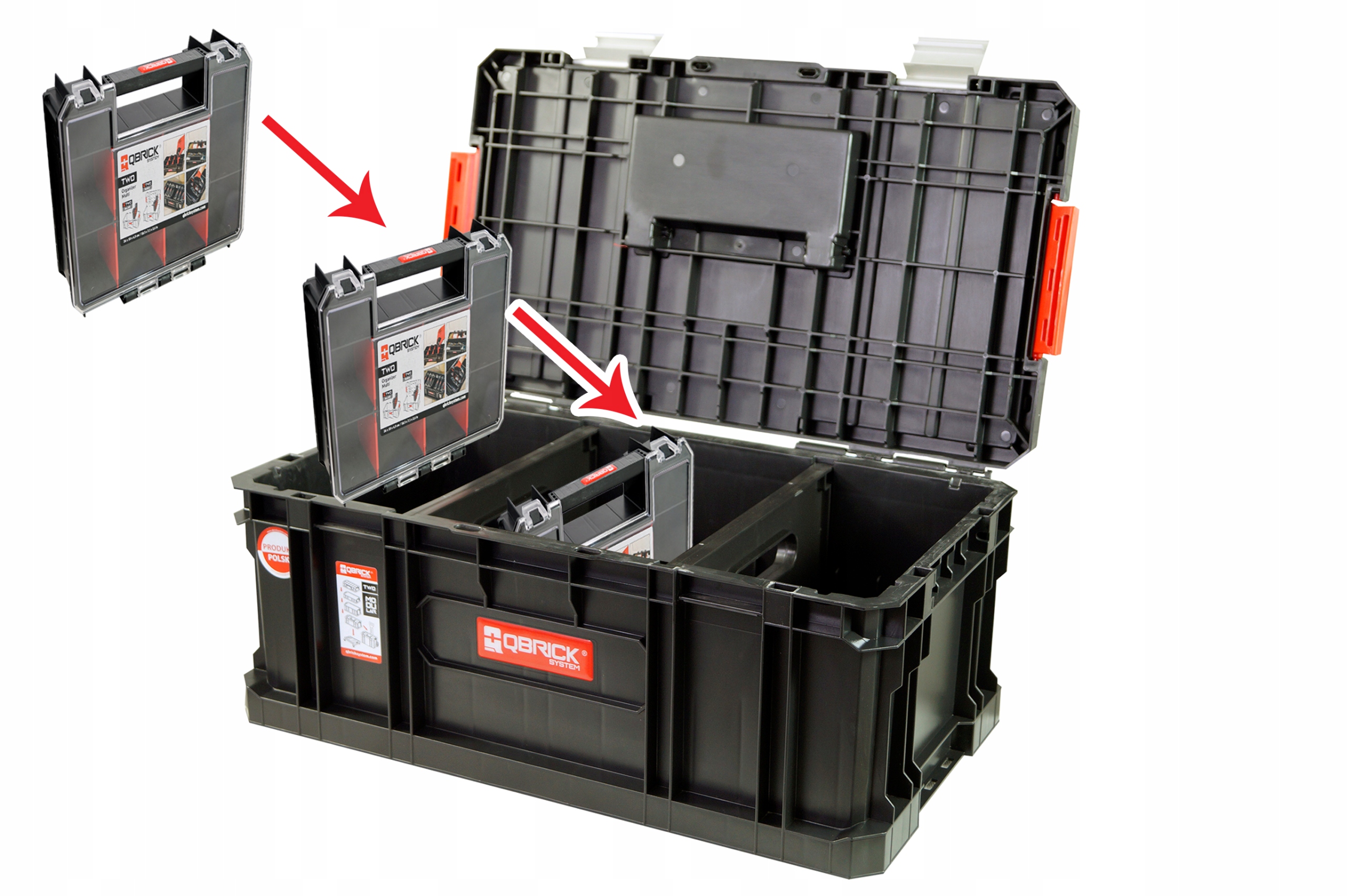Skrzynka Qbrick Two Box 200 + 6x Two Organizer Multi Wysokość produktu 19.5 cm