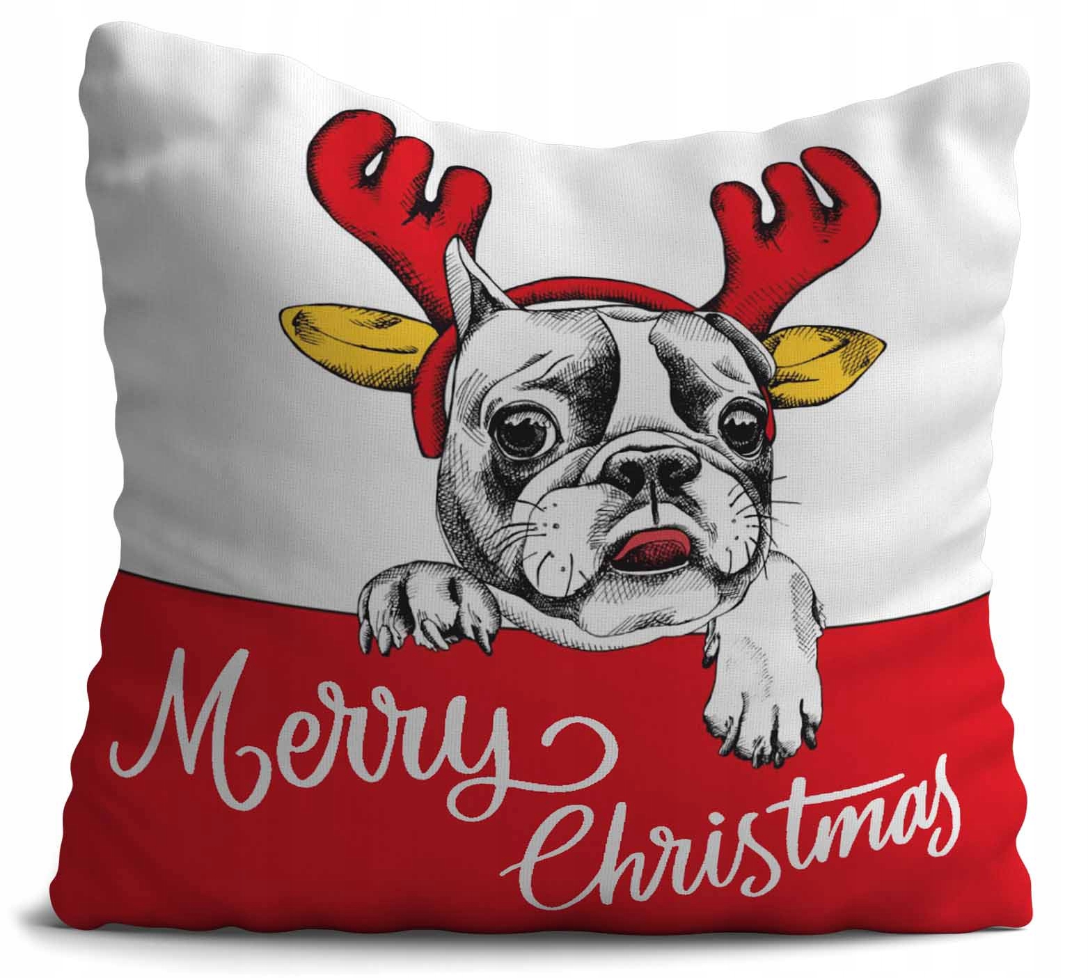 PODUSZKA ŚWIĄTECZNA ŚWIĘTA WZORY NAPIS PREZENT