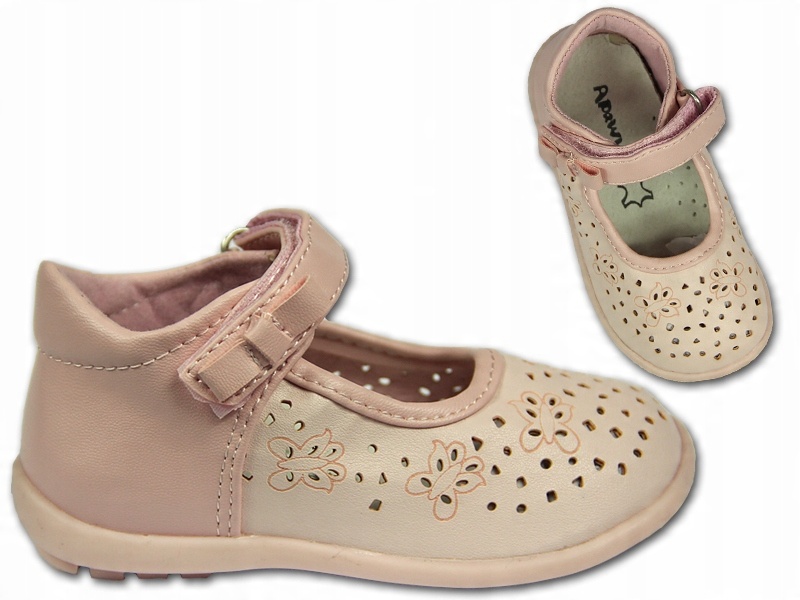 

dwa_buty Balerinki r.20/12,7cm ażur wkł.SKÓRA 530