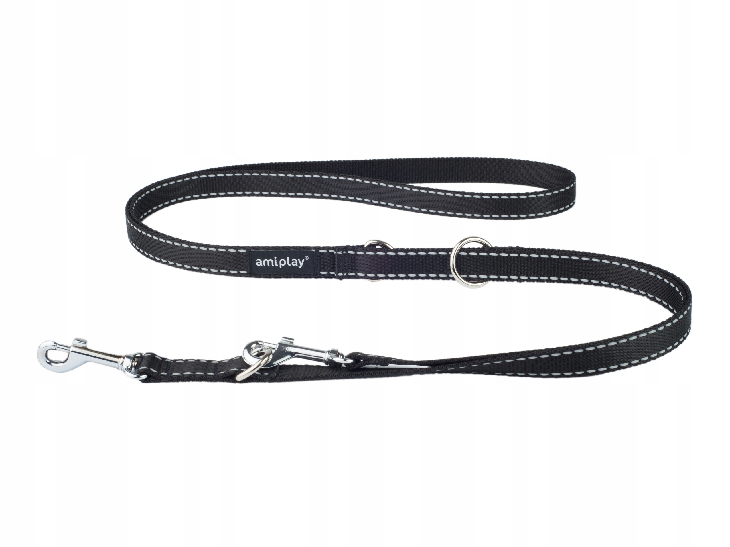 

amiplay Smycz przepinana 6in1 Reflective L Czarna