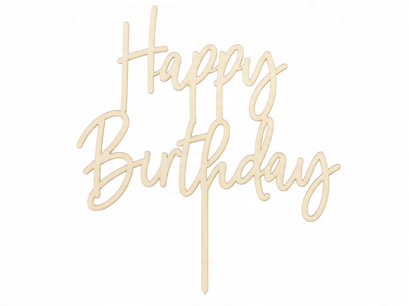 

Topper drewniany Happy Birthday