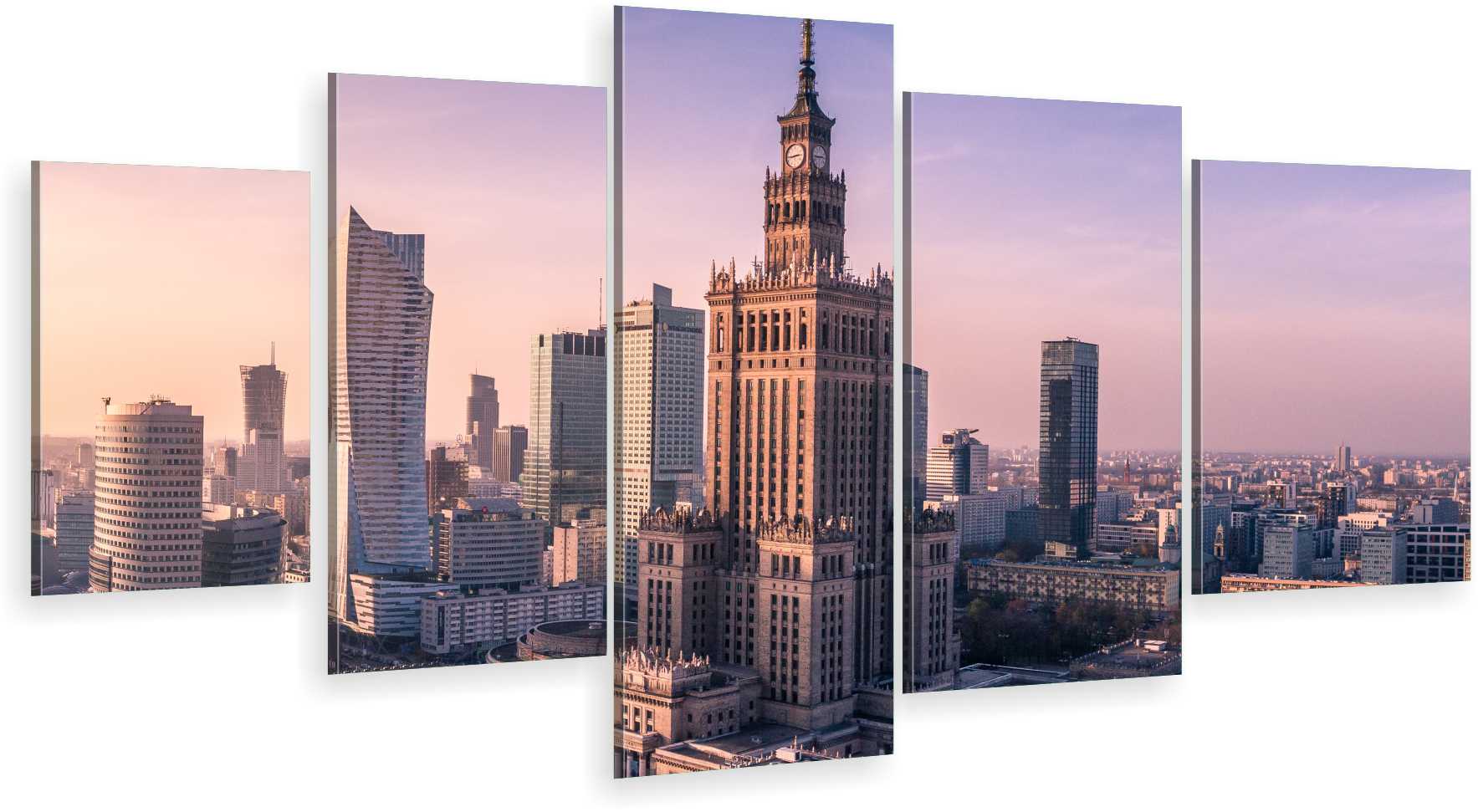 

Tryptyk 5-CZĘŚCI Na Ścianę Warszawa Polska 980 Wz