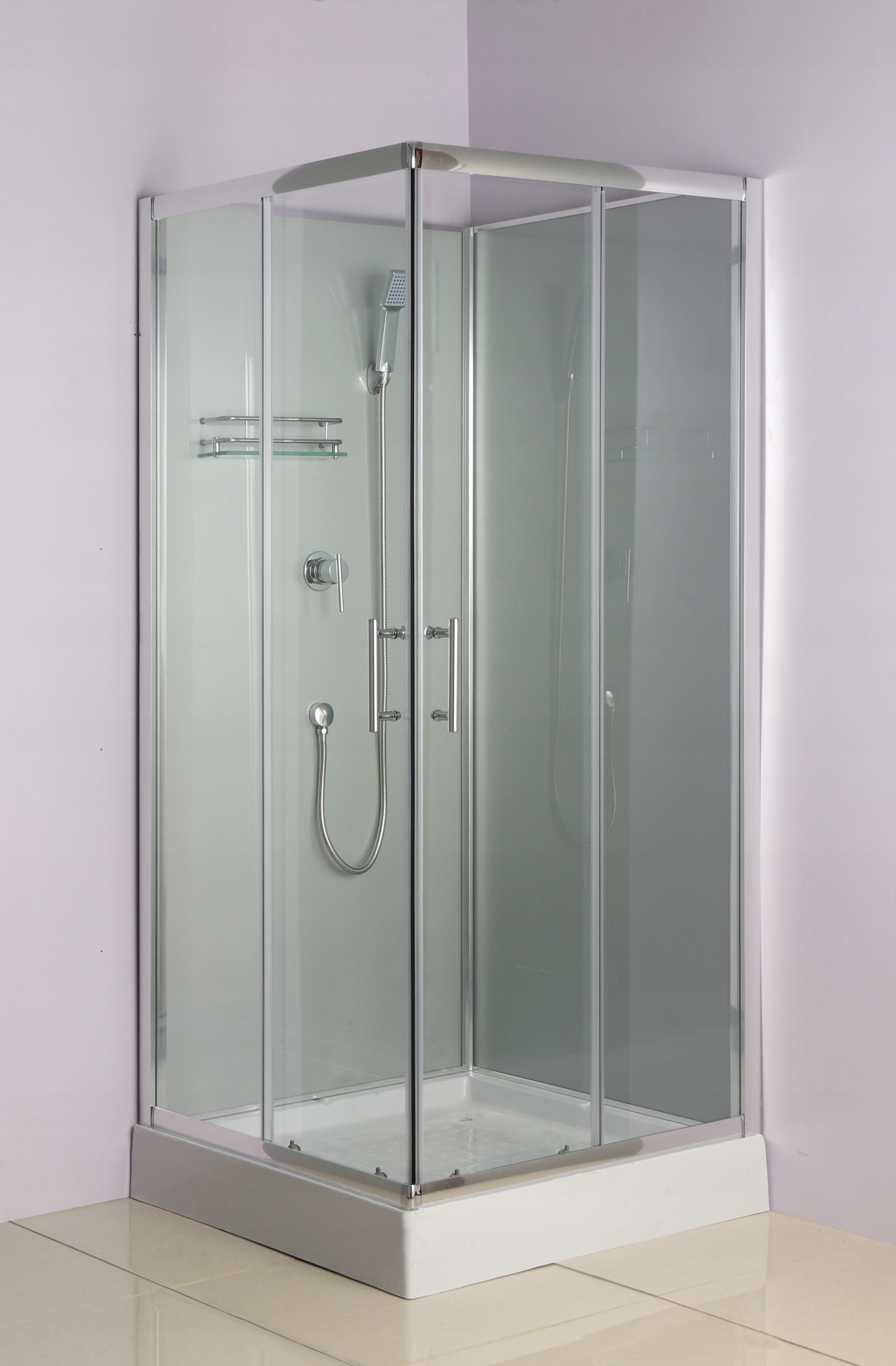 KABINA PRYSZNICOWA WOLNOSTOJĄCA 80x80 SZKŁO SILVER