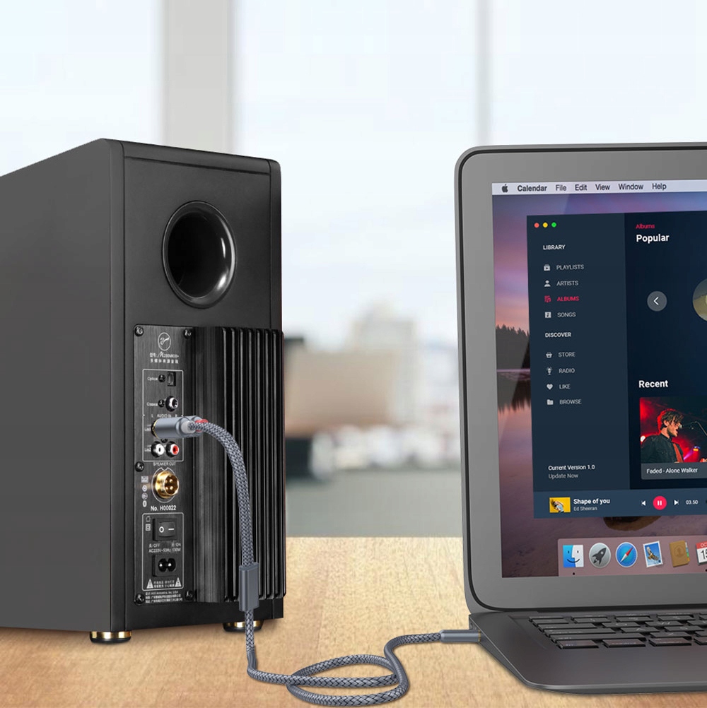 KABEL HQ MINI JACK 2x RCA CINCH STEREO GOLD HD 3M Model ESSAGER