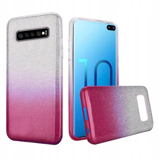 

Silikonowe Etui 3W1 Brokat Glitter Samsung S10+