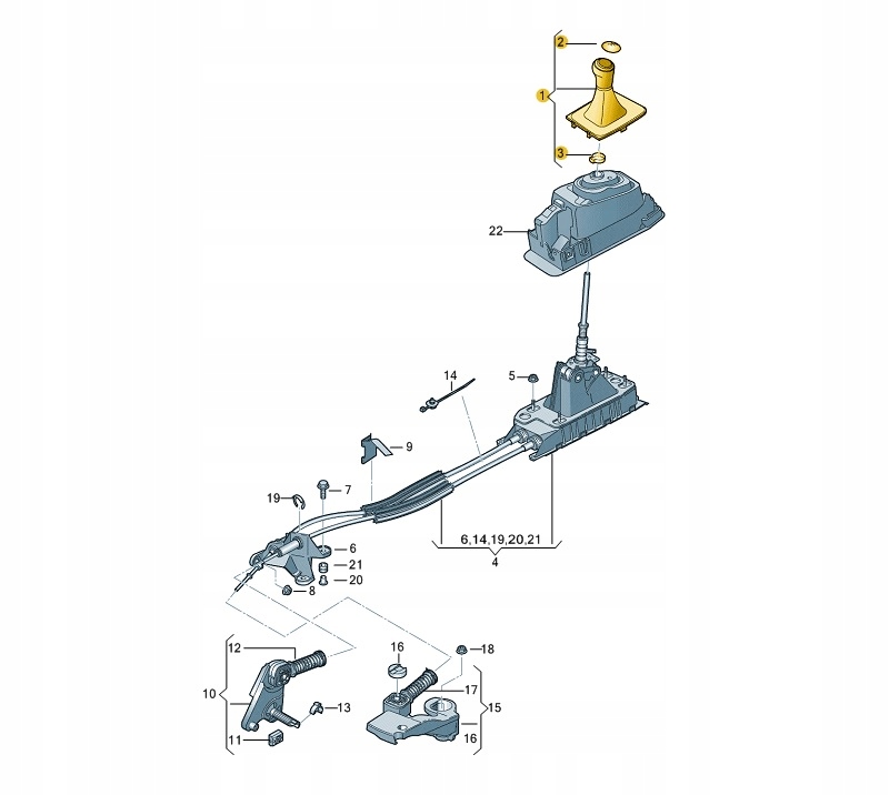 5G1711113F - Ручка переключения передач для VW Golf VII Clubsport