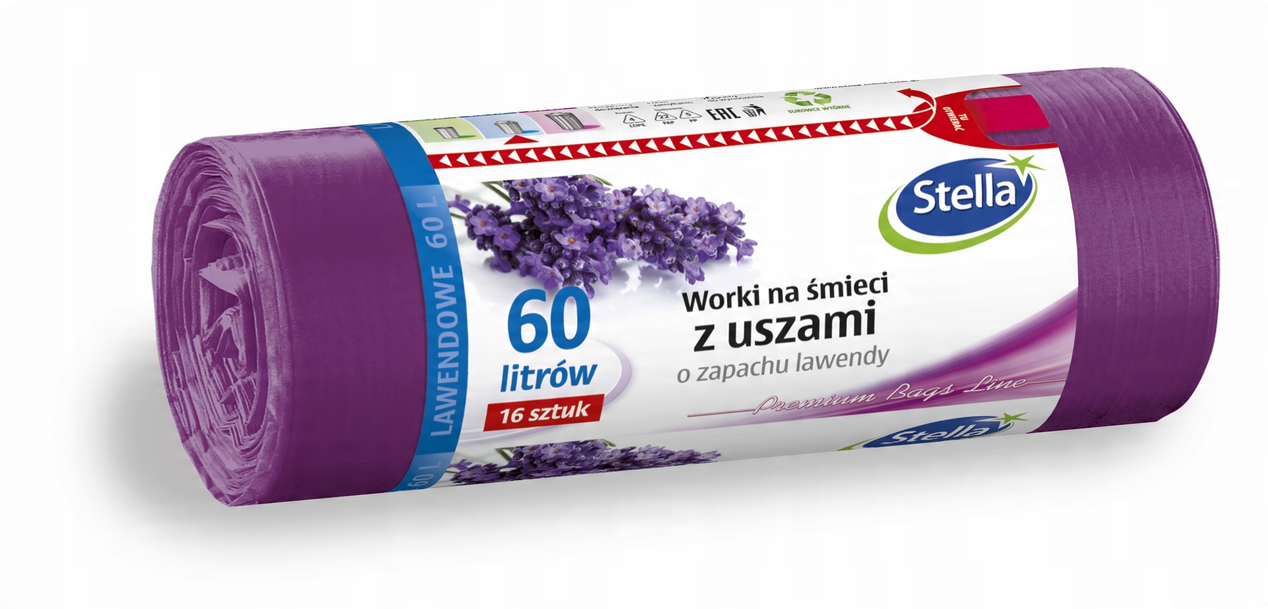 

Worki na śmieci, fiolet, Pachnące Lawenda 60L A16