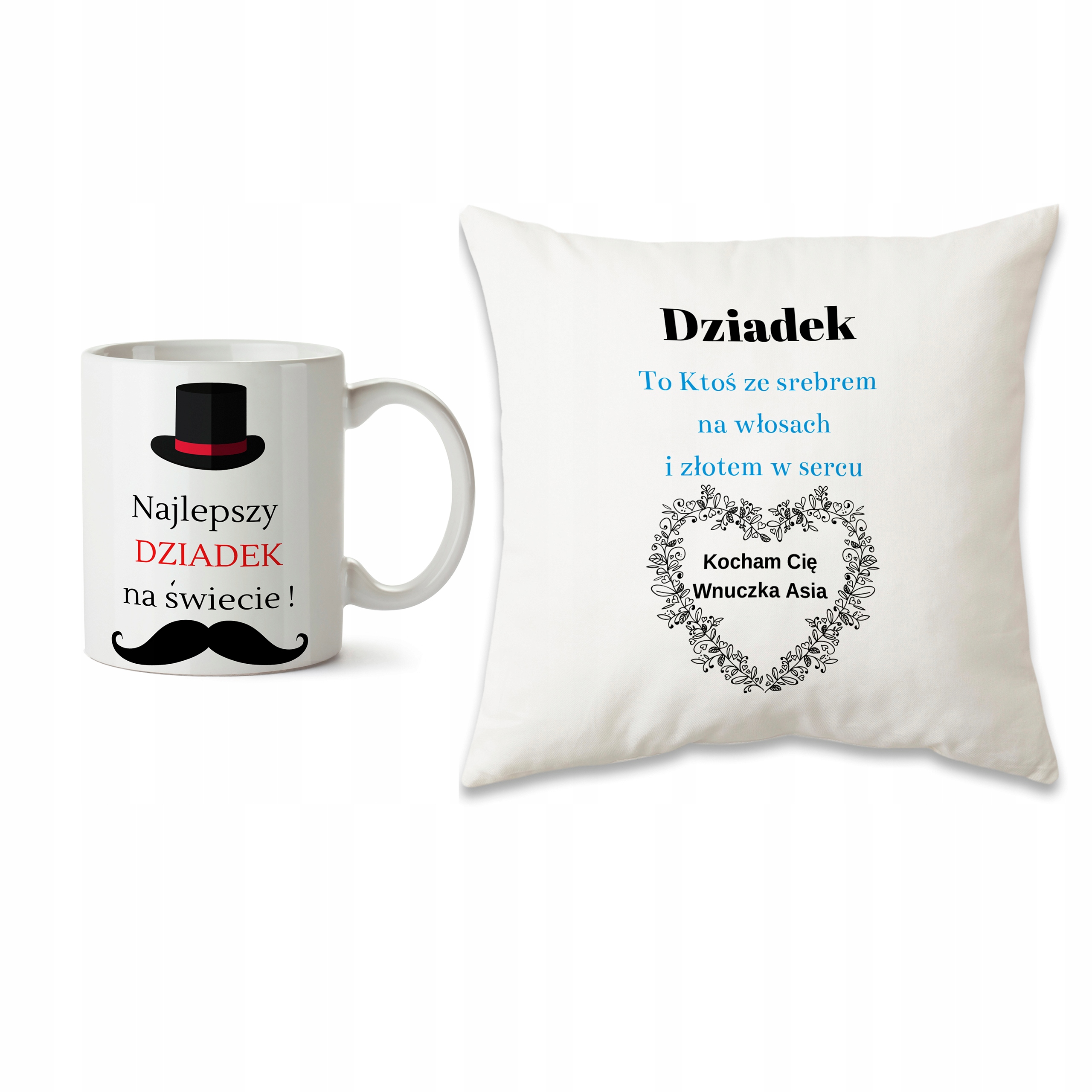

Zestaw kubek+poduszka Na Prezent Dzień Dziadka