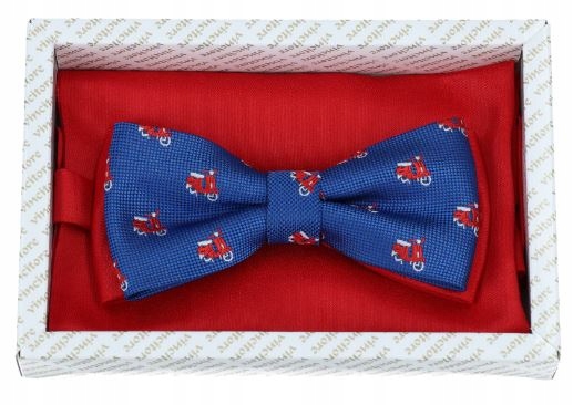 

Mucha Muszka Męska Żakardowa Poszetka Skutery