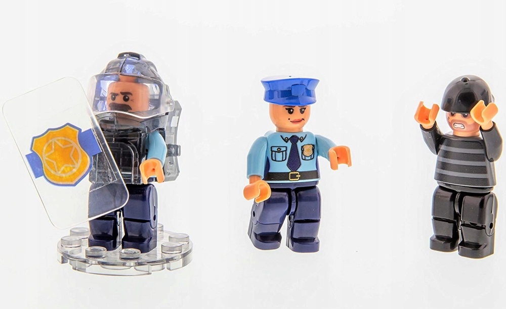 MOBILNA JEDNOSTKA POLICJI Laser Pegs klocki LED! Marka Laser Pegs