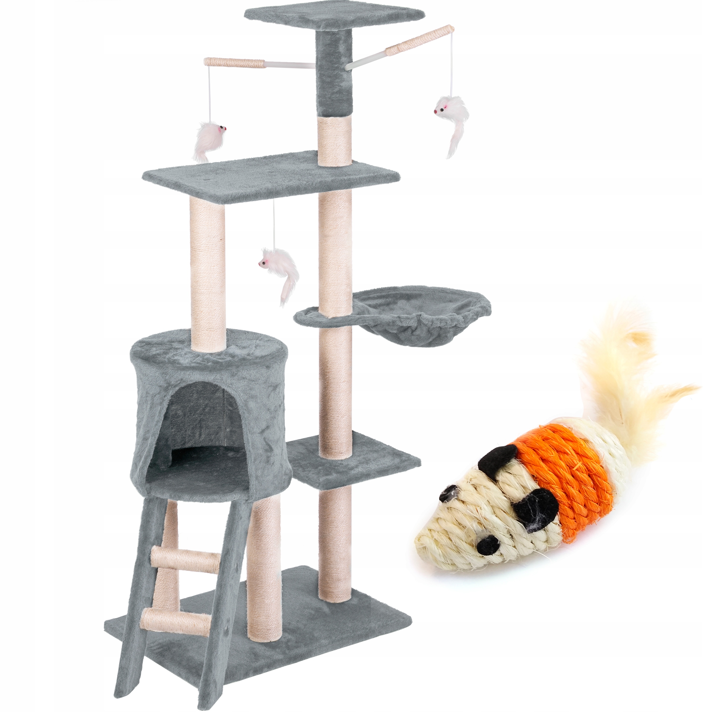 

Drapak dla kota domek legowisko 140cm + Gratis