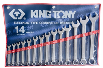 Očkoploché kľúče 10-32 mm 14ks Puzdro King Tony 1214MR