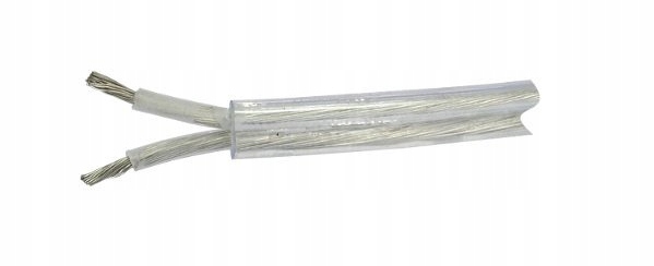 Kabel OMY przewód okrągły 2x0,75 TRANSPARENTNY