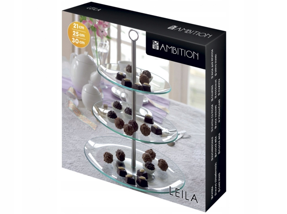 

Patera Szklana Ciasto Owoce 3 poz. Ambition Leila