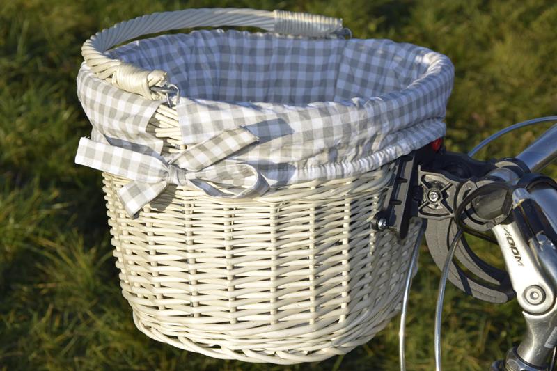 KOSZYK NA ROWER wiklinowy na CLICK z wkładem KLIK Model Wiklinowe Cuda