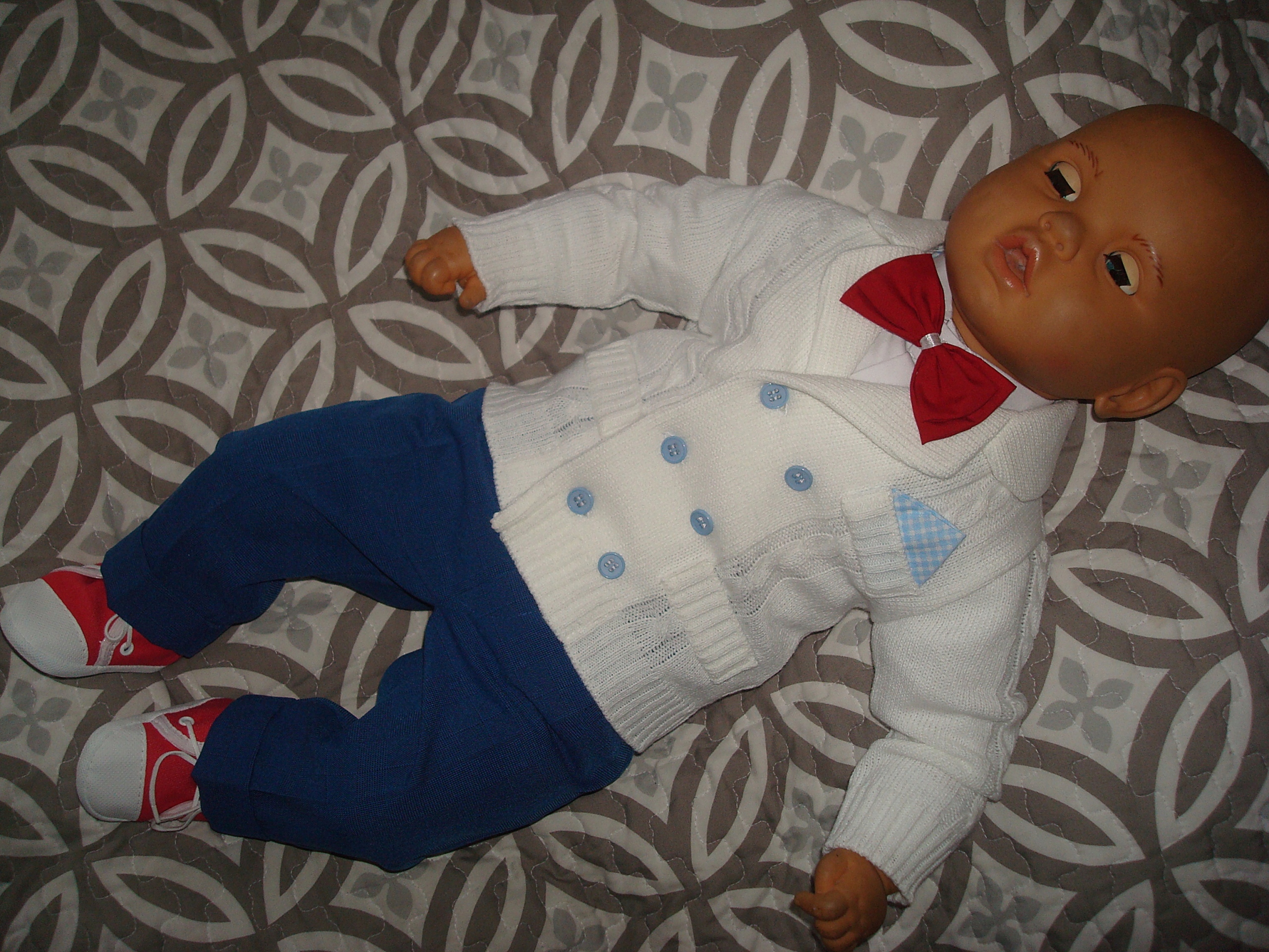 SWETEREK W STYLU MARYNARKI DO GARNITURKU r.74 Marka Inna marka