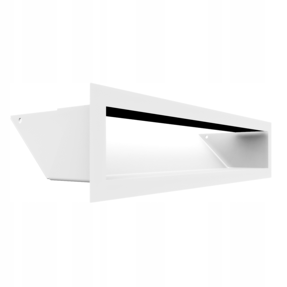 Ventilační Krbová Mřížka Luft pro krb 90x400 bílá 9x40 kovová