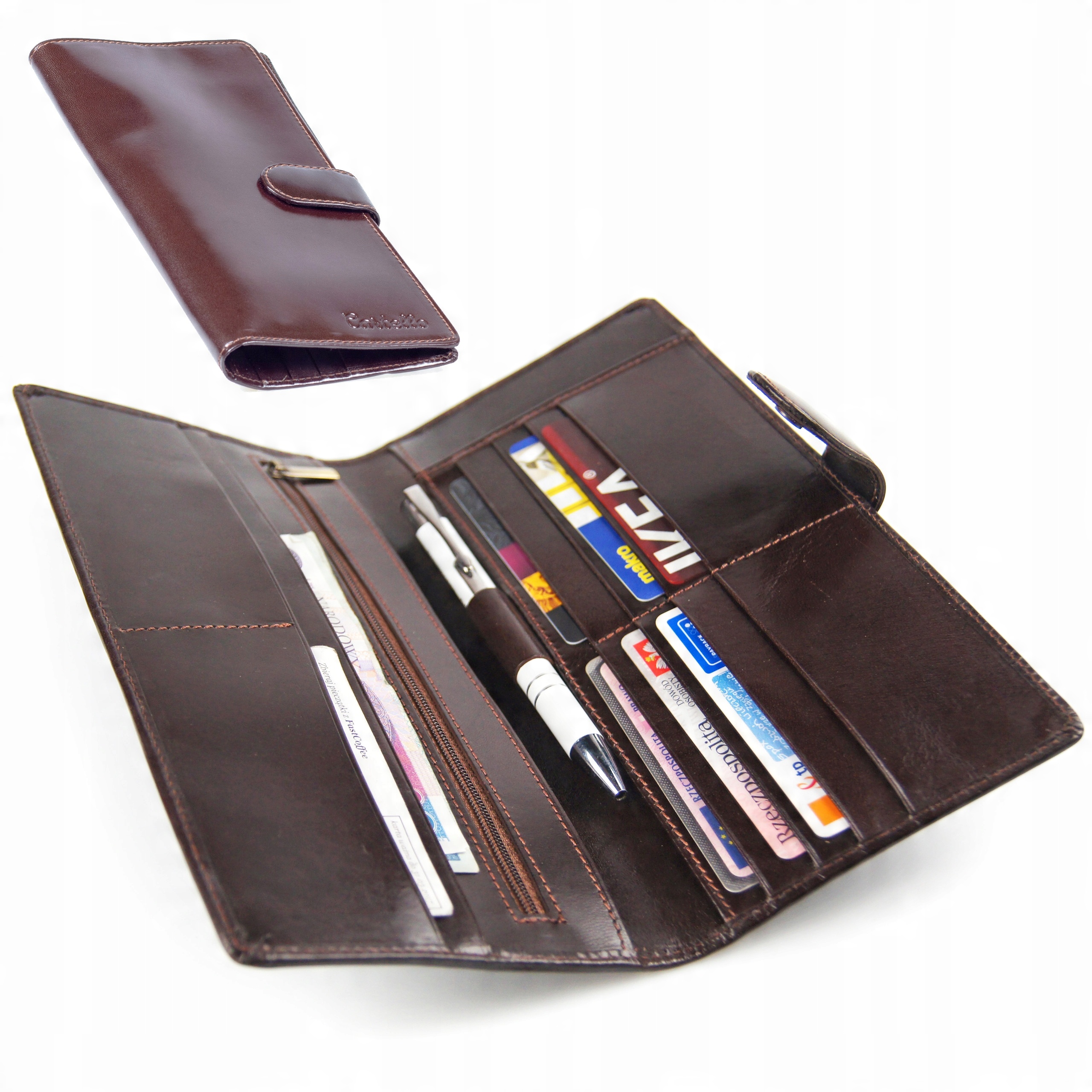 

Skórzany Wizytownik etui podróżne Cartello W810-2